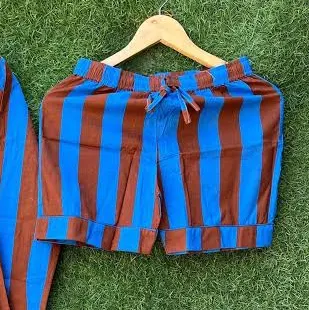 3-Piece Cotton Stripe Pajama Set