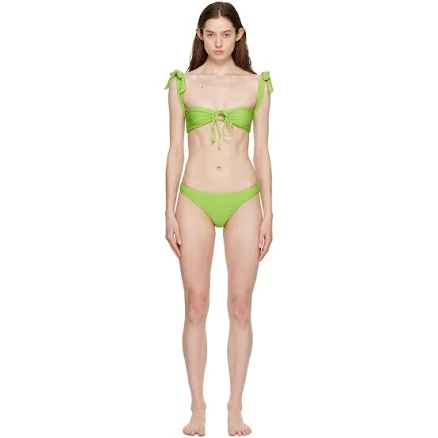 GUIZIO SSENSE Exclusive Green Mona Bikini