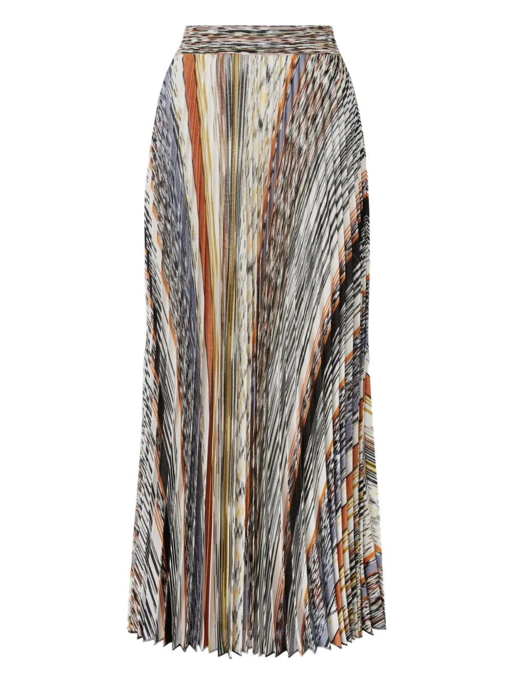 Geometric Print Pleated Skirt
