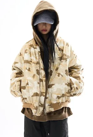 Quilted Camo Crop jumper