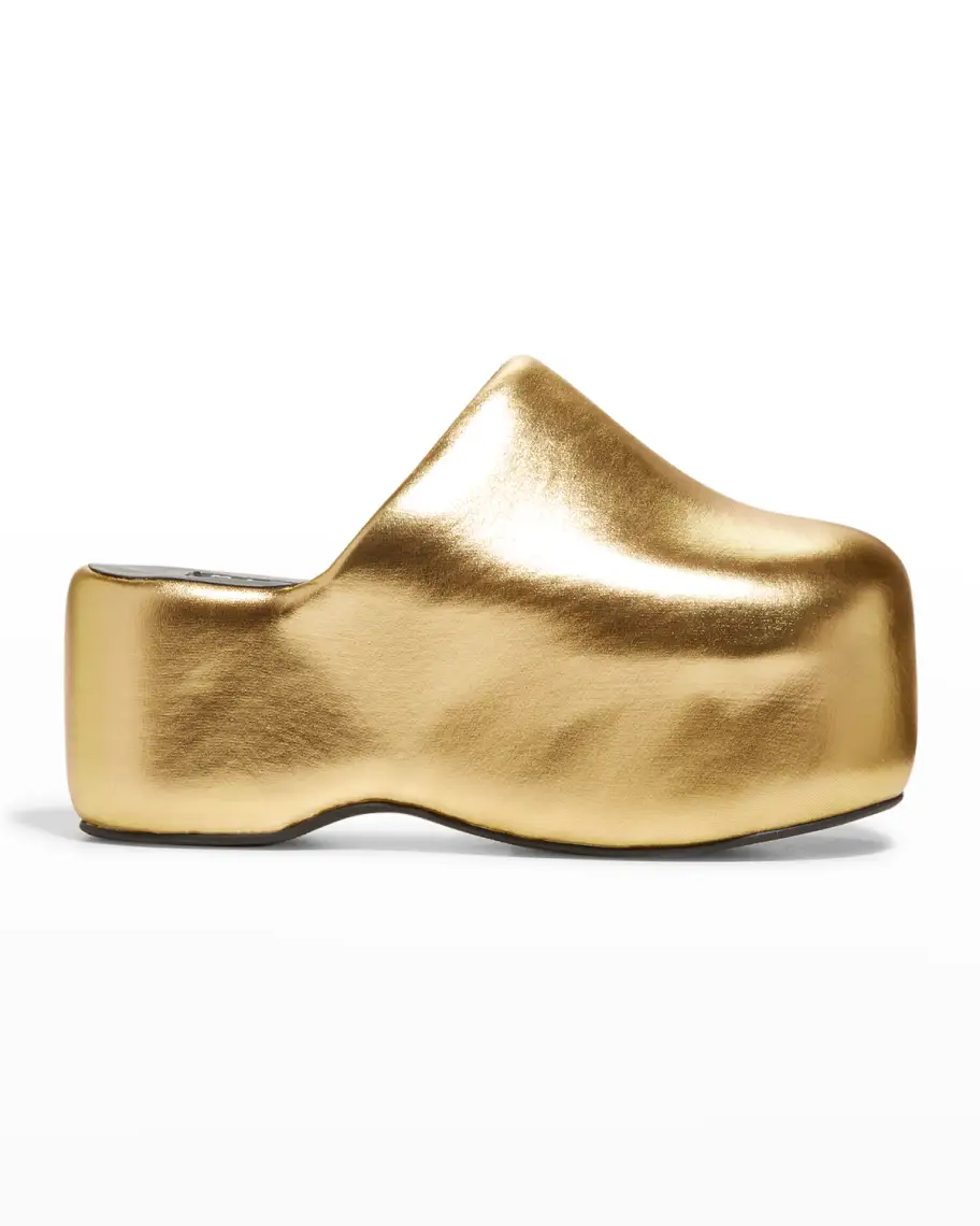 Bubble Metallic Slide Clogs