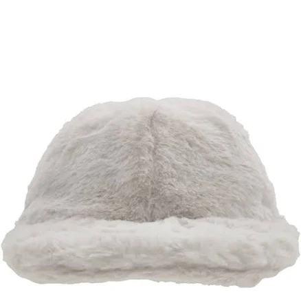 Stella McCartney Logo-Patch Faux-Fur Cap