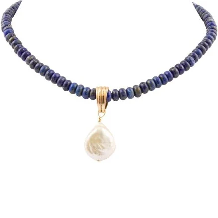 Barse Women's Denim Blue Lapis Pendant Necklace