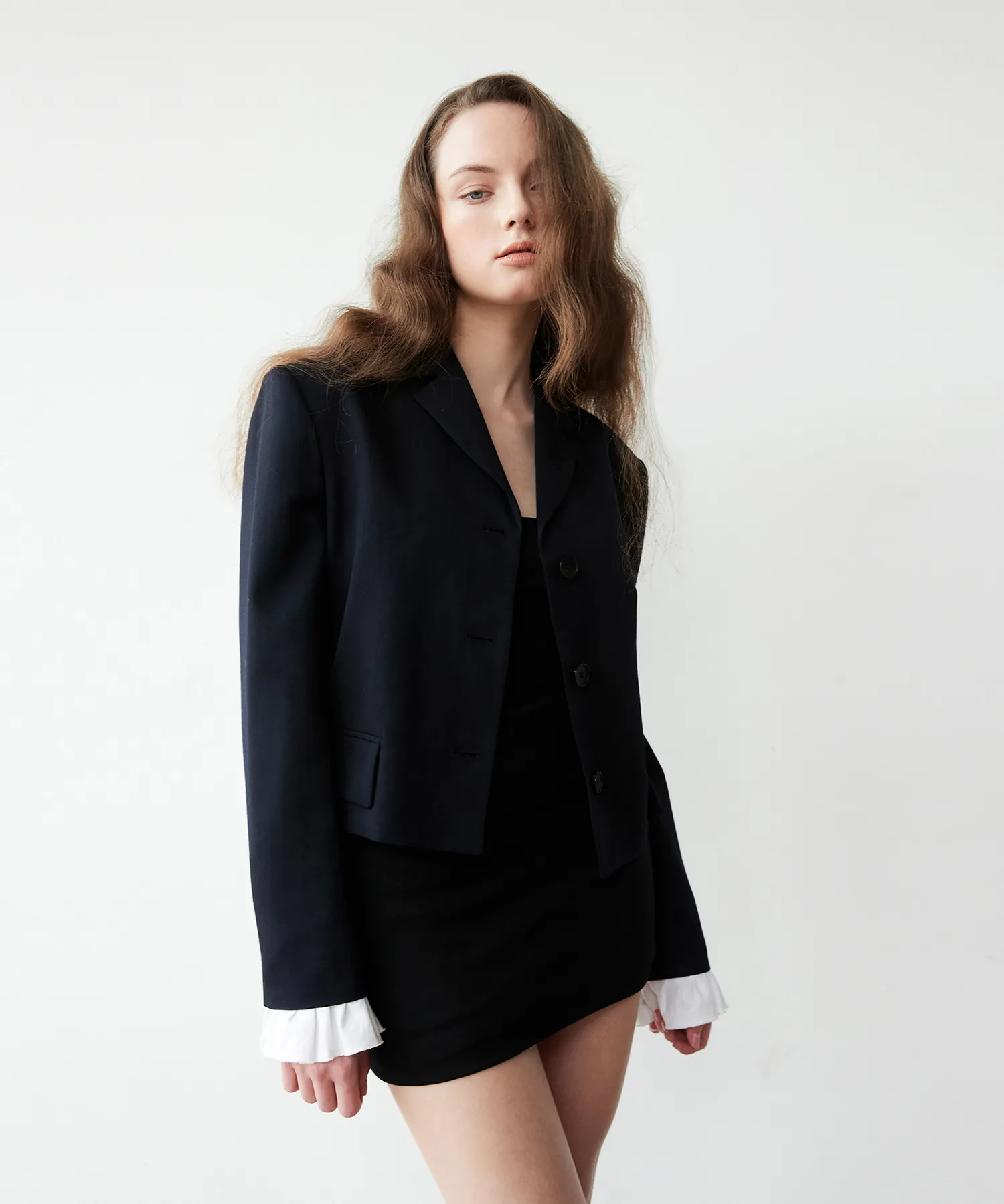 Classic Short Jacket 002 Navy