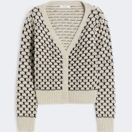 Max Mara Woman Patterned wool and cashmere cardigan