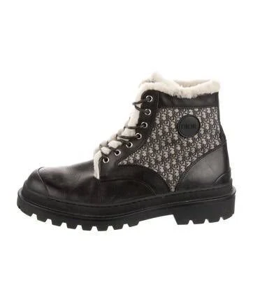 DIOR Men's Explorer III Oblique Jacquard Combat Boots