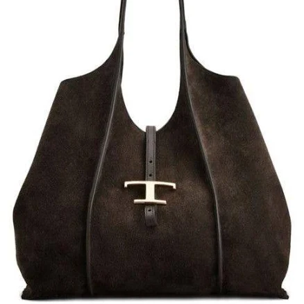 T Timeless Suede Shopping Bag