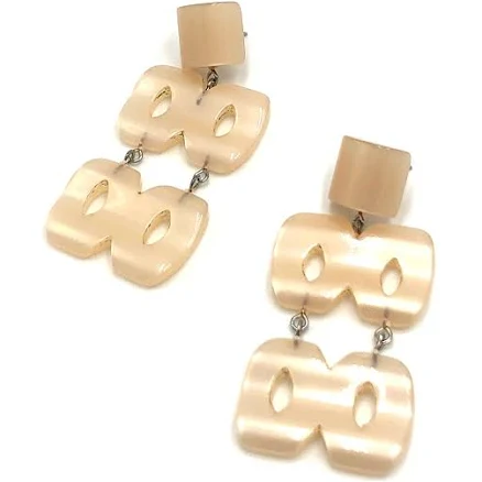 Hinged Moonglow Statement Earrings