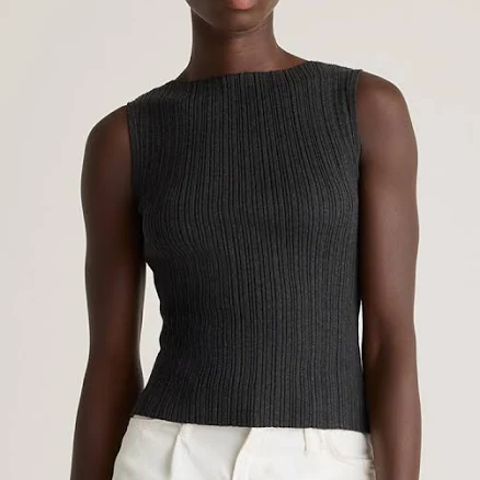Quince Women's Ribbed Cotton Cashmere Tank Top