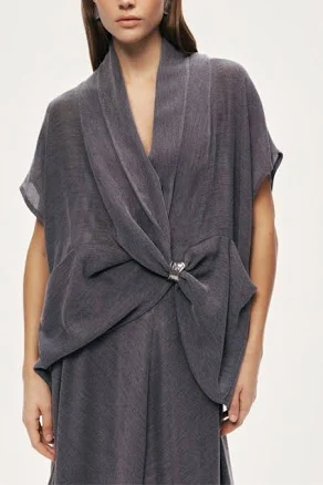 Nocturne Women's Draped Wrap Blouse