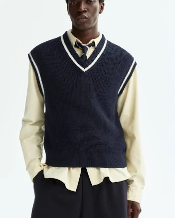 H&M Men's Loose-Fit Knit Sweater Vest