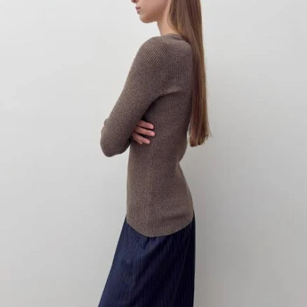 DIAGONAL Button Knit