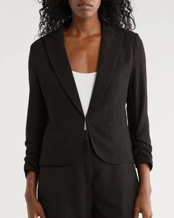 Amanda + Chelsea Women's Scrunch Sleeve Blazer