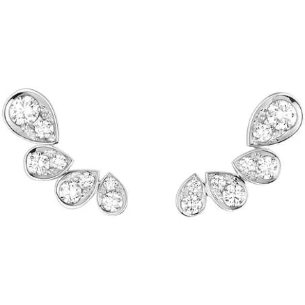 Chaumet White Gold And Diamond Joséphine Ronde D'Aigrettes Earrings