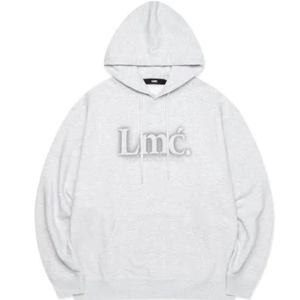 BLUR SERIF HOODIE light heather gray