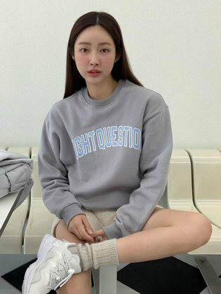 Cotton Cashmere Slogan Sweatshirt_l/grey