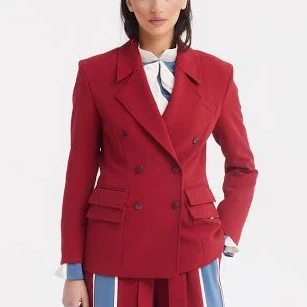 Classic Tailored Double-Breasted Blazer