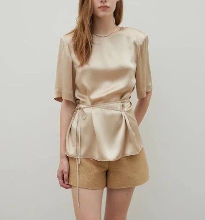 "THE BOONDOCK SAINTS Padded Silk Satin Blouse