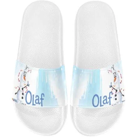 Personalized Frozen Olaf Slide Sandals