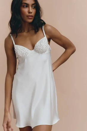 Pearl Satin Slip Dress