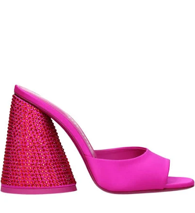 The Attico Luz Crystal-Embellished Platform Mule Sandals