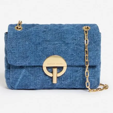 Vanessa Bruno Moon Medium Linen Shoulder Bag