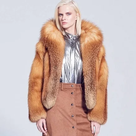 Aspen Red Fox Fur Jacket