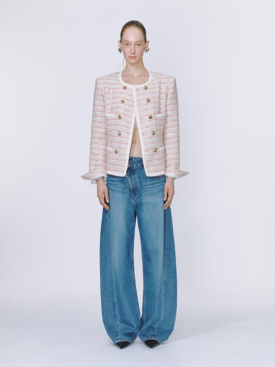 White 4-pocket Tweed Jacket
