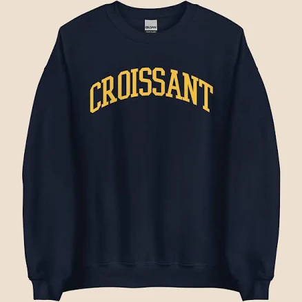 French Foodie Croissant Sweatshirt