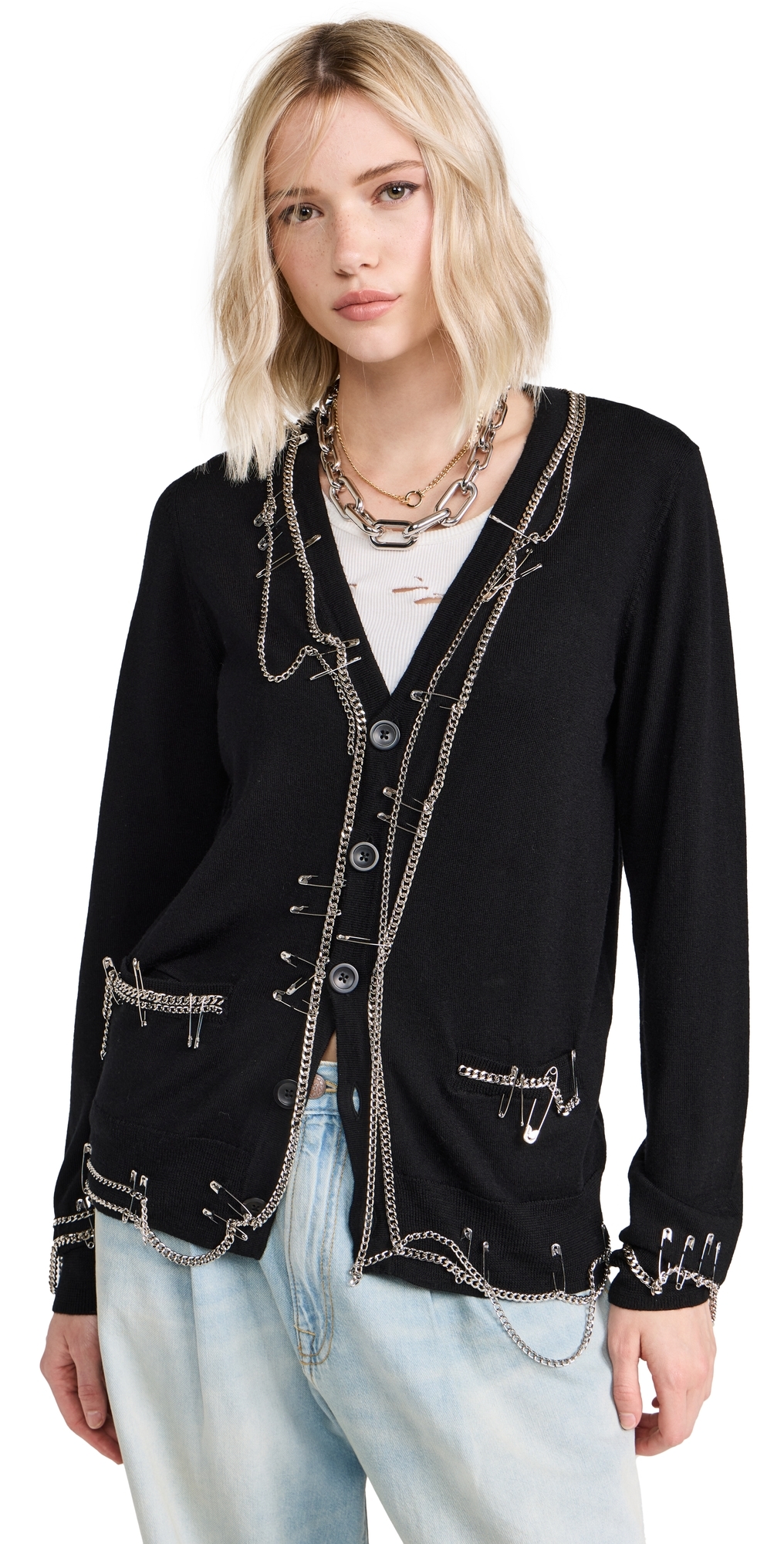 Chain Embellished Cardigan
