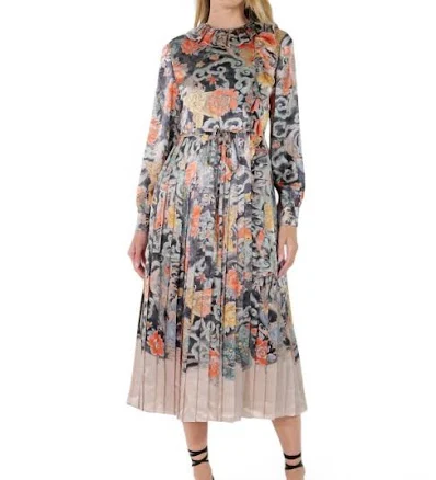 Valentino Garavani Oriental Print Satin Dress