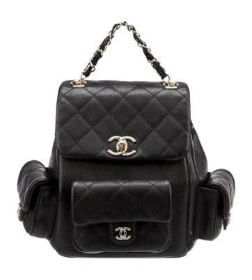 Chanel Duma Diamond-Quilting Chain Backpack