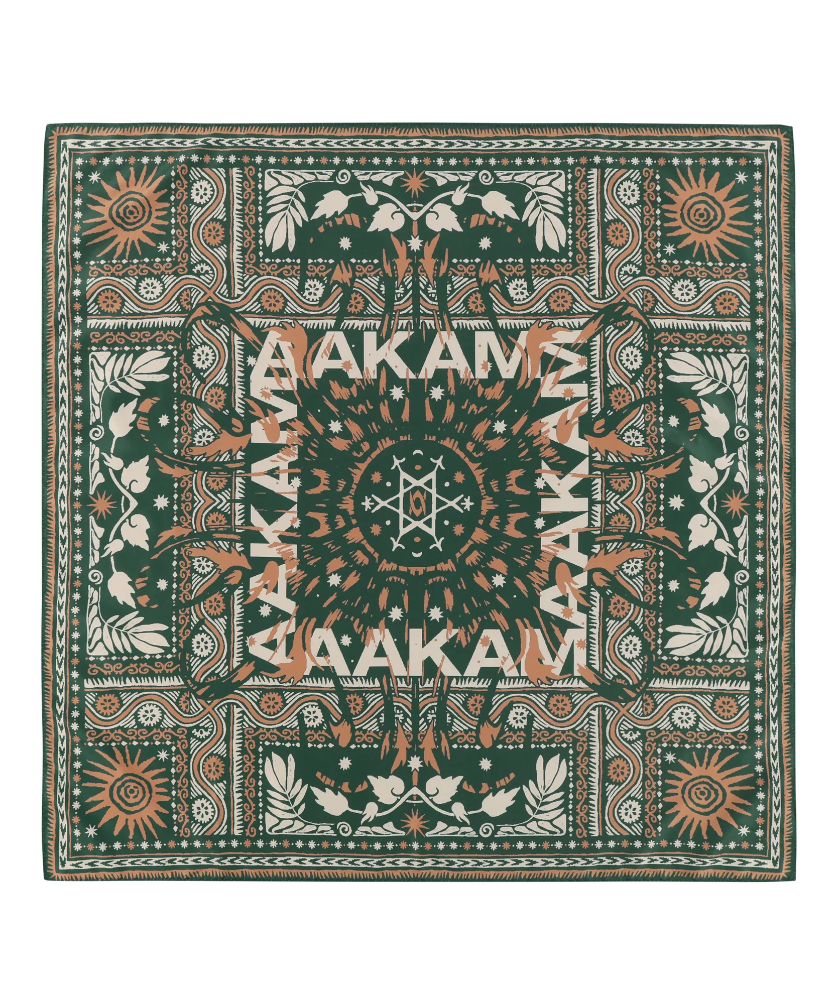 Western Sun Printed Scarf (Green)