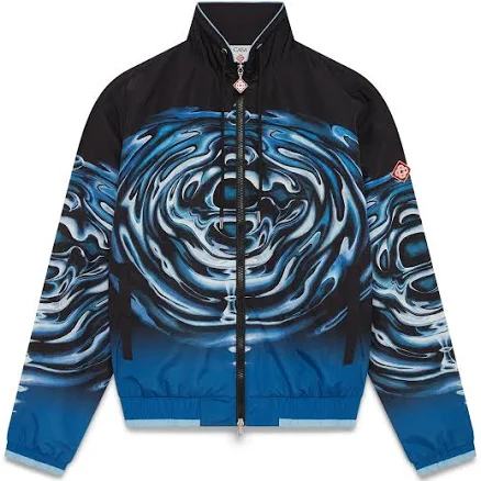 Casablanca Paris Warped Logo Ripple Windbreaker Jacket