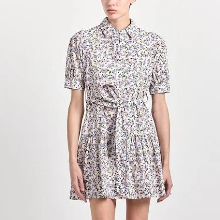 Derek Lam 10 Crosby Women's Luma A-Line Leopard Shirtdress