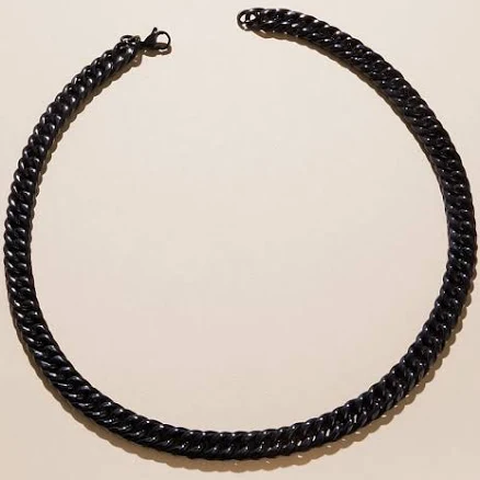 BKE Men's 18" Silver Chain Necklace with Buckle