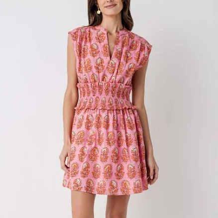 Floral Block Print Mini Dress