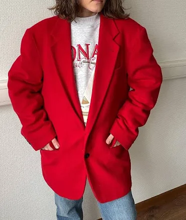 Oversized Minimalist Wool Blazer