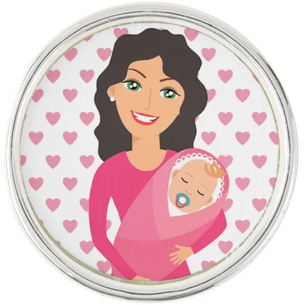 Mother and Baby Lapel Pin