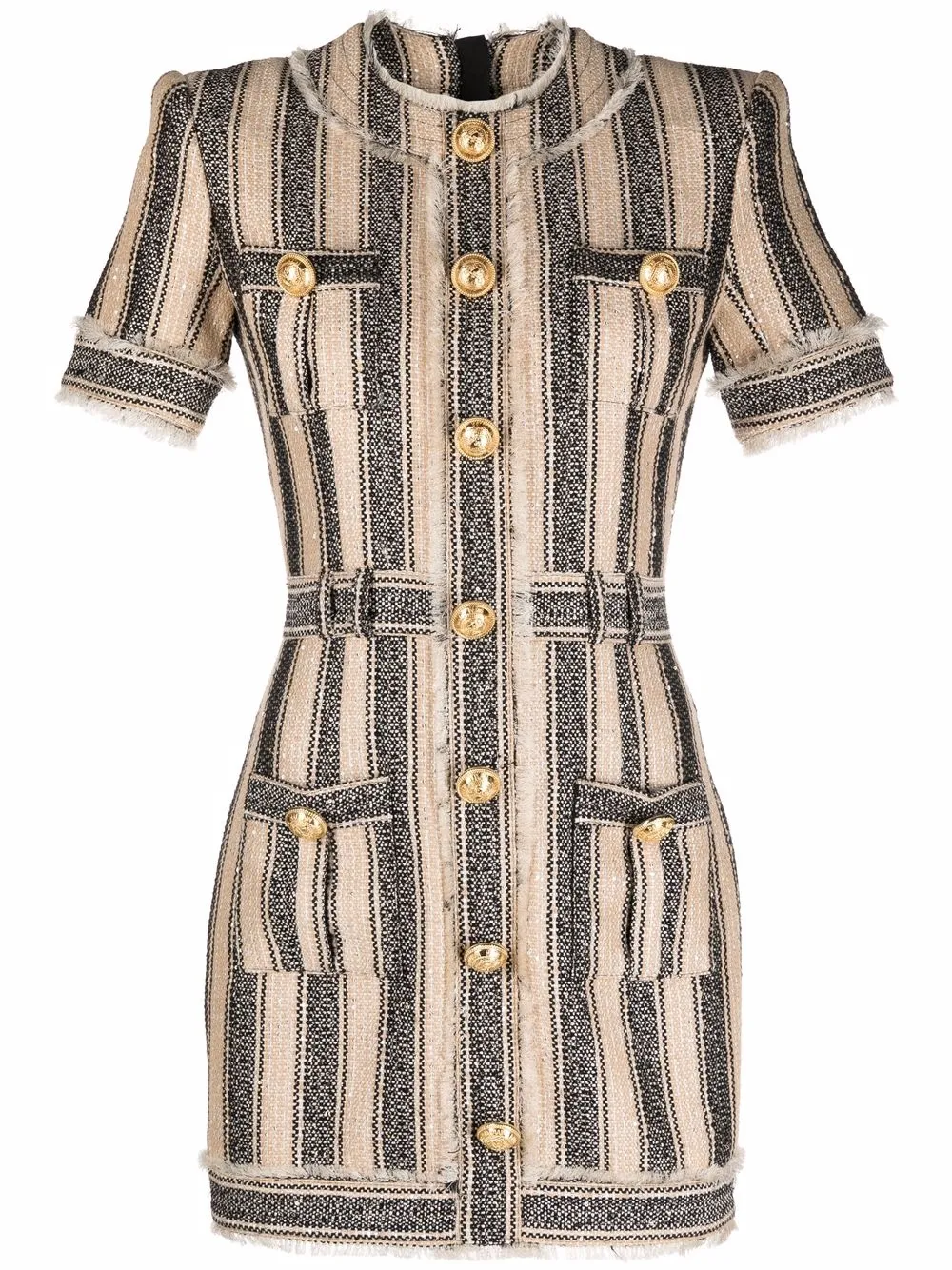 Striped Pique Dress