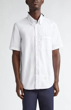 Men's Thom Browne Straight Fit Button Down Shirt