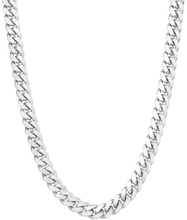 Italian Gold 14k Gold-Plated Sterling Silver Cuban Link Chain Necklace