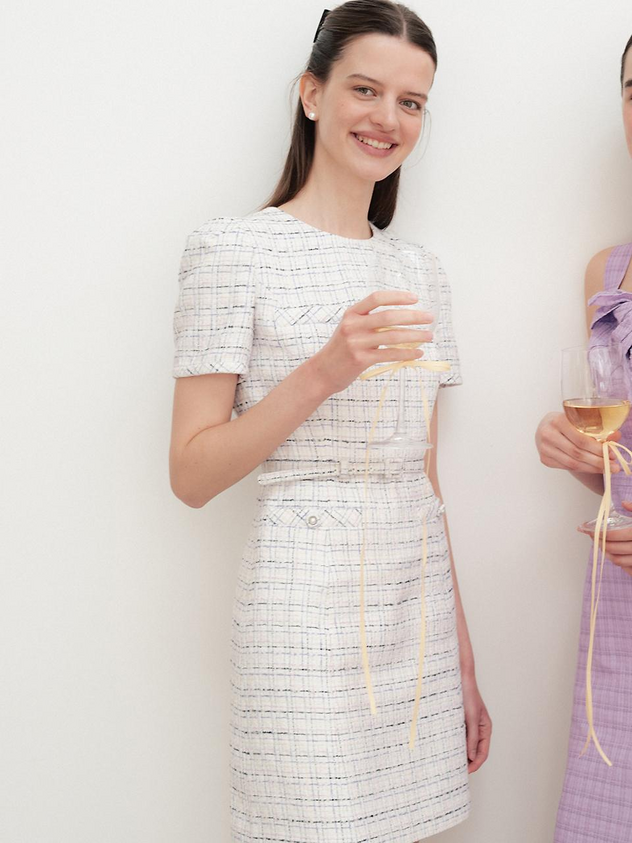 Classic Collar Semi A-line Dress