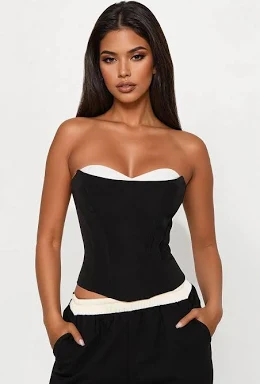 Fashion Nova Camisa Top Formal Icon Strapless Corset
