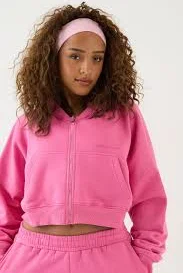 DSGN Studio Boxy Crop Zip Through Hoodie
