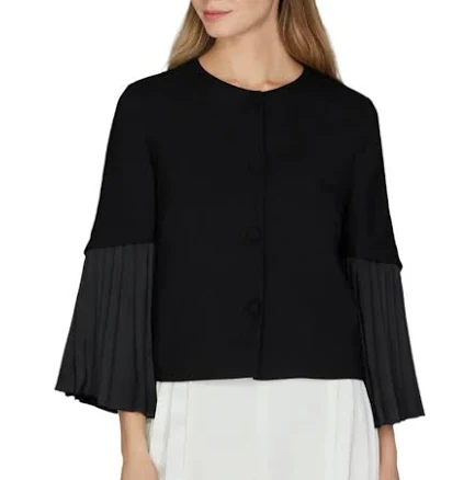 JS1140QB-S25 Short Jacket with Sleeve Pleating