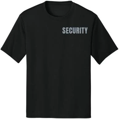 Moisture Wicking Security Printed Crewneck T-Shirt