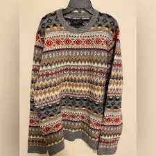 Intarsia Nordic Crew Neck by Lucky Brand