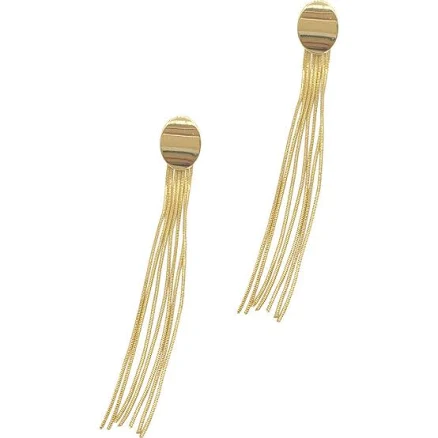 Adornia Women's Oval Chain Drop Earrings