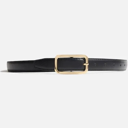 Dynamite Women's Rounded Rectangle Faux Leather Belt
